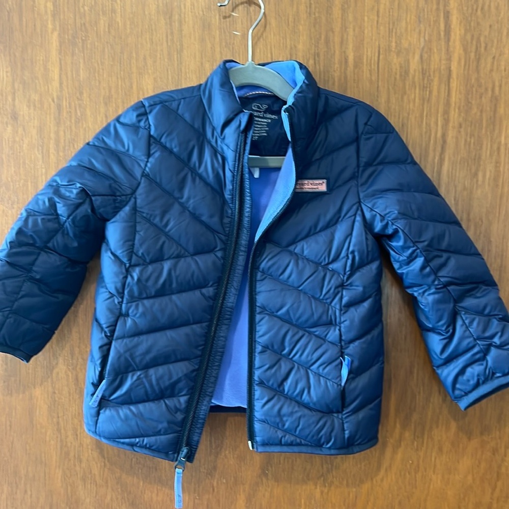 Vineyard Vines Girls’ Down Jacket Navy Blue 2T